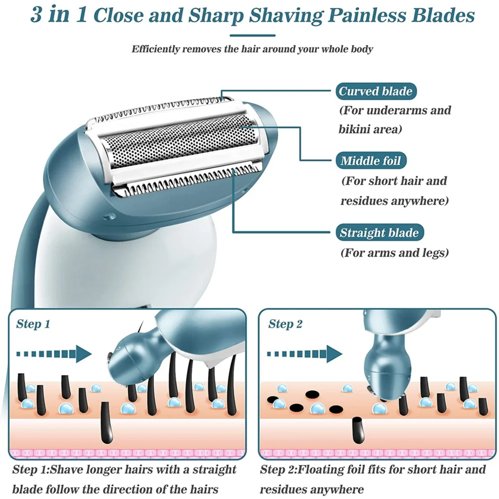 Electric Razor for Women, Painless Womens Electric Shaver, Low Noise Bikini Trimmer - Image 2