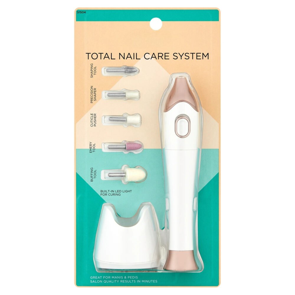 Total Nail Care System, 5 Interchangeable Attachments, Neutral Color