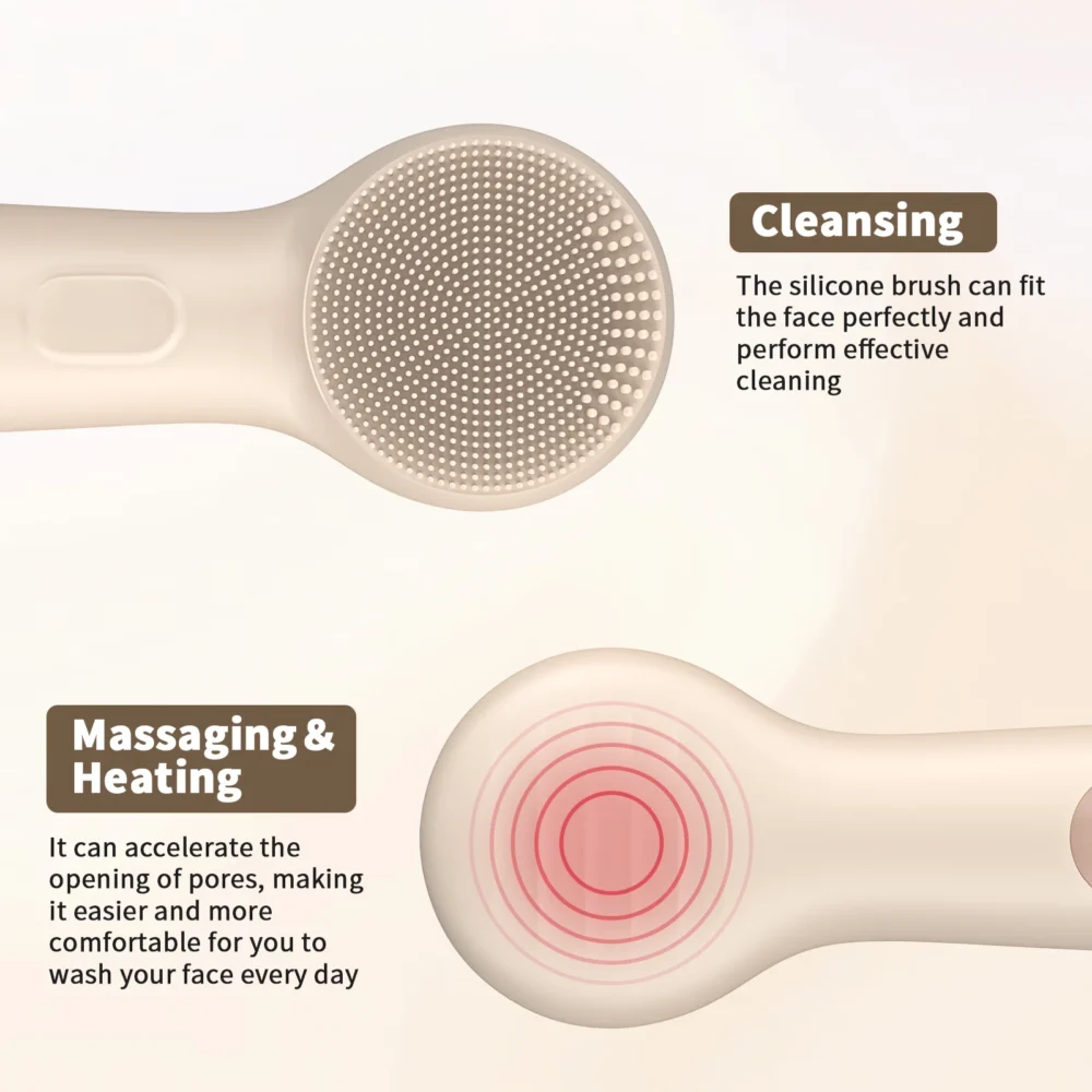 Facial Cleansing Brush,IPX7 Waterproof Sonic Face Brush for All Skin Types - Image 2