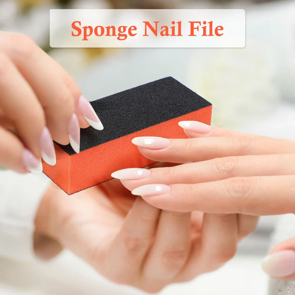 10 PCS Nail File and Buffer Set - 4 Way Nail Buffer Sanding Block, Black And Red - Image 2